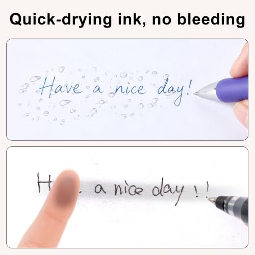 deli Gel Pens, 100 Pcs Pens Blue Ink, Retractable Medium Point Pen 0.7mm
