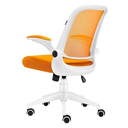Chairs Office Chair 360 Degree Swivel Executive Chair Tilt Function Rotating Handrail Height Adjustment 43~51cm Durable Strong (Color : Orange) Colour:Orange (Color : Orange)
