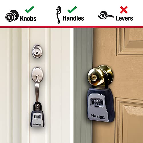 Master Lock Key Lock Box with Code, Outdoor Lock Box for Realtors, Property Managers and Landlords, Ideal for Short-Term Rentals, Key Safe Holds 5 Keys, 4 Pack, 5400EC4