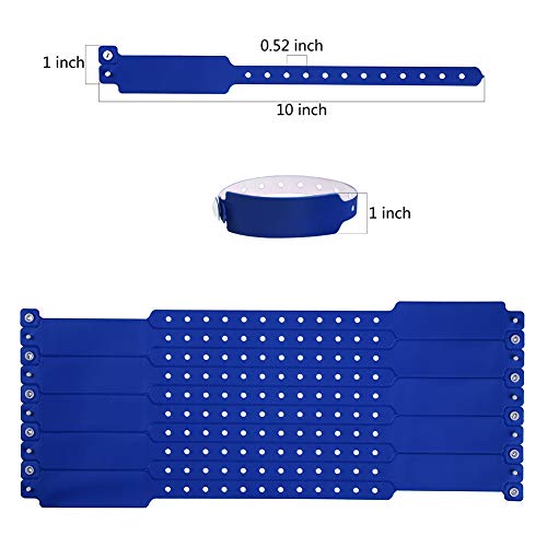 Wristall Navy Blue Plastic Wristbands 500 Pack Waterproof for Events