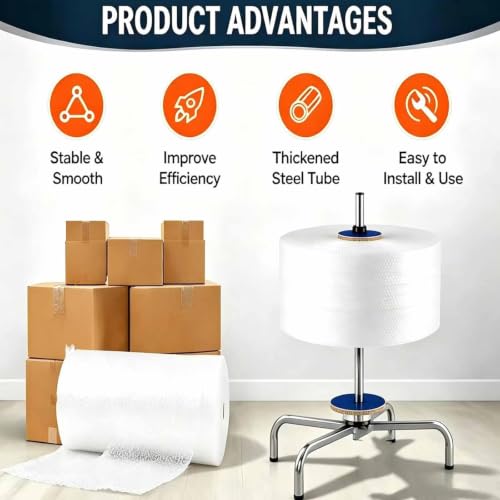 ZephPerton Heavy Duty Bubble Wrap Dispenser, Manual Standing Wrapping Roll Stand | Space-Saving Vertical Design Organized and Easy to Dispense, Ideal for Warehouses, Moving and Shipping Width 40cm