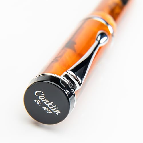 Conklin Duragraph Fountain Pen Amber - Stub Nib, Premium Writing Instrument for Calligraphy & Signatures