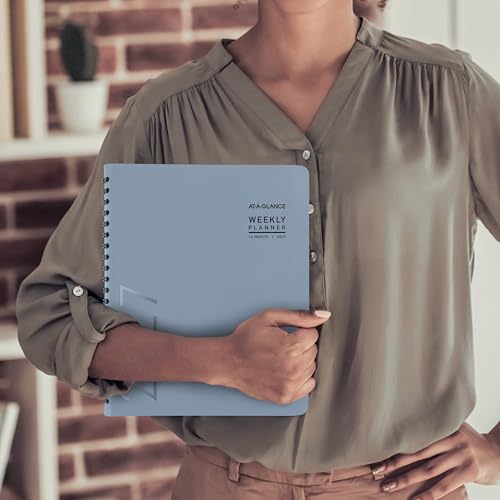 AT-A-GLANCE 2027 Planner, Weekly & Monthly, 8.25" x 11", Contemporary Lite, Slate Blue (70940X2027)