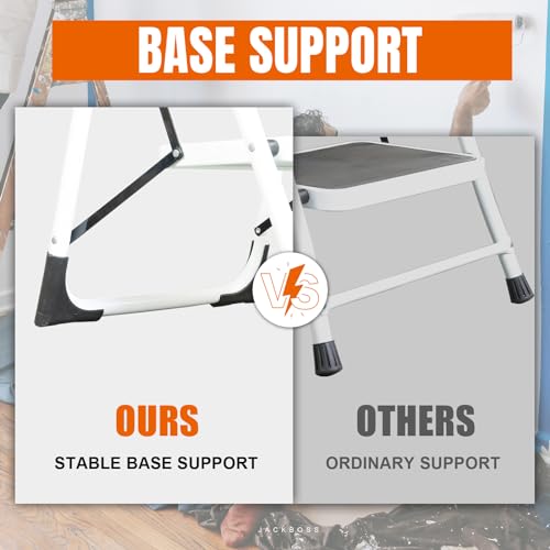 Torin 3 Step Ladder, 400lbs Capacity Sturdy Step Stool Folding