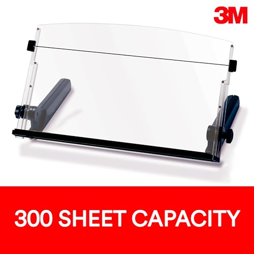 3M Adjustable in-Line Document Holder, Black, DH640, 1 Pack/Case