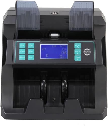 Qiokoith Money Counter Counterfeit Detector Machine Fake Money Detector Discriminator Denomination Money Counting Machine Fast and Easy to Use