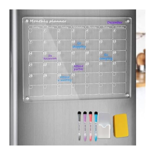 Magnetic Dry Erase Board Fridge Calendar Note Board