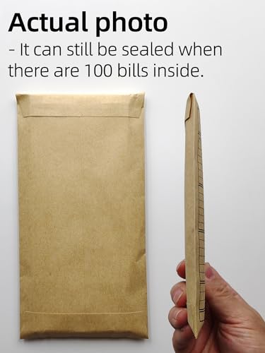Cashier Deposit Report Envelopes with Self Adhesive Flap for Coins, Cash, Credit Cards, 3.5'' x 6.5'', 500/Box