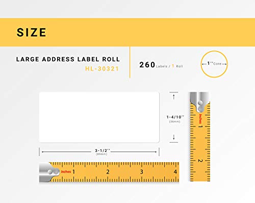 HouseLabels Compatible with Dymo 30321 Labels, 1-4/10" x 3-1/2"