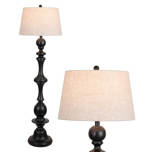 JONATHAN Y Taylor Candlestick Floor Lamp 67", Black