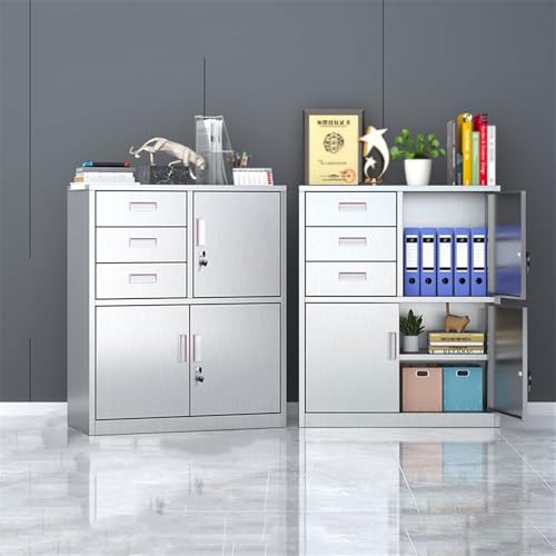 GRFIT File Cabinet Modern Simple Data Cabinet, Office Partition Cabinet, Stainless Steel Storage Cabinet, Filing Cabinet, Office Furniture Filing Cabinets Office