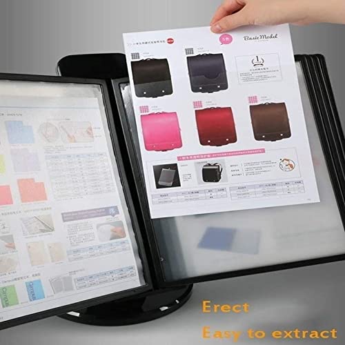 EliteBloom Desktop Reference System - Catalog Display Rack 20 Page Double-Sided Panels Adjustable Desk Bookshelf Organi,20 Pages