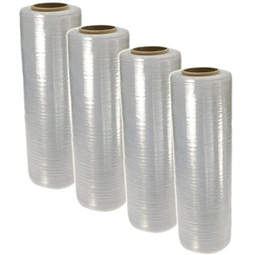 BM Paper 4 Rolls 18" x 1500 SQ FT 80 Gauge Pallet Wrap Stretch Film Shrink Hand Wrap