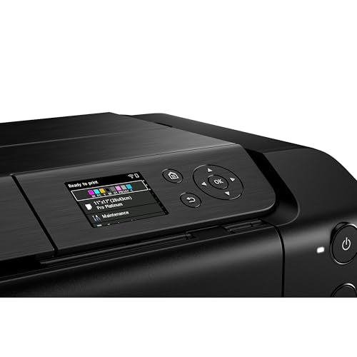 Canon PIXMA PRO-200S Professional 13" Wireless Inkjet Photo Printer, 3" Color LCD, 8-Color Dye Ink, Black