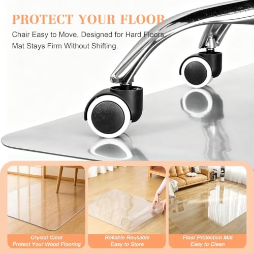 Office Chair Mat for Low Pile Carpet,34"x54"