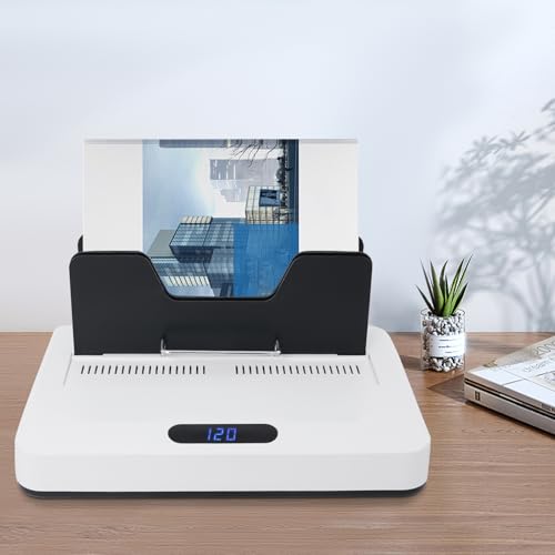 US Standard No Preheat Electric Heat Binding Machine, Punch-Free Hot Melt Machine, Desktop Thermal Binding Device for Office Home School Contracts Letters Documents