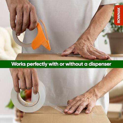 ROWNAK Clear Packing Tape 36 Rolls - Heavy Duty Packaging Tape 3.2mil Thick, 2.0 in. Wide x 60 Yards - Strong Adhesive, Silent, Reliable Package Tape for Home Office Shipping Moving Sealing