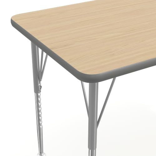 Flash Furniture 48" x 24" Adjustable Activity Table, Light NAT, Casters
