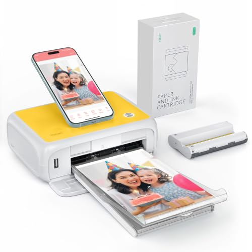 YOTON Photo Printer, Picture Printer with 54 Sheets (4"x6") & 1 Ink Ribbon