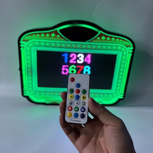 LED Letter Billboard Bar Atmosphere Props Nightclub Rechargeable and Customized Bottle Presenter LED Letter Board, APP Programmable, with 2x5000mAh Batteries, Acrylic Frame