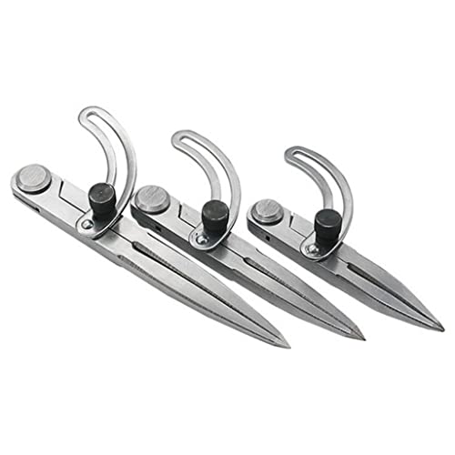 KLJUHGTR Spacing Compass Adjustable Leather Craft Rotating Tool Scriber DIY Edge Creaser Stitch Wing Divider Cross Line Compasses