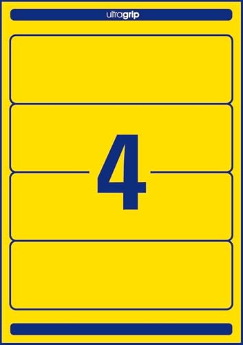 Avery Zweckform L4769 100 Folders A4 (Pack of 400 Labels 192 x 61 mm (100 Sheets) – Yellow