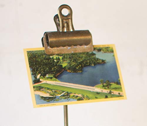 MY SWANKY HOME Metal Standing Note Clip Set Three Photo Memo Holder Tabletop Place Card Stand