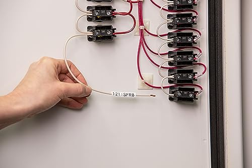 Brady Authentic (M4C-187-342) PermaSleeve® Heat-Shrink Labels Polyolefin 0.125 in Black on White, 7 ft roll. for use with the BMP41, BMP51, and M511 Label Printers