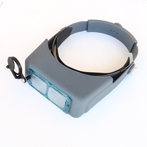 Headband Magnifier Visor 3.5X with 4" Focal Length & Working Distance & 5X Swivel Eyeloupe By Electro-Optix