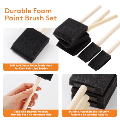 240Pcs Foam Paint Brushes 1 Inch Bulk Foam Brush Sponge for Painting Craft