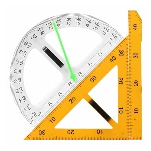 ZXKLXYY Drafting Tools Magnetic Geometry 4 Piece Set, Large Math Ruler Set Educational Material, Includes Compass, Triangle, and Ruler for Classroom Blackboard Office