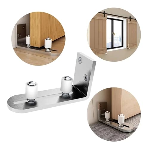Stainless Steel Swing Stop Anti-Shaking Door Stop Barn Door Double Pulley Lifting Accessories Ground Guide Hardwa