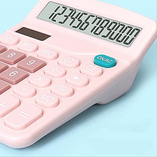 NSUQOA 12 Digit Desk Solar Calculator Large Buttons Financial Business Accounting Tool Big for School Student(D)