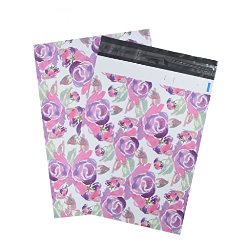 NSUQOA JSEIAJB 50Pcs Courier Bags Portable Flower Printing Packaging Bag Waterproof Self Adhesive Seal Storage Mail Pouch(E)