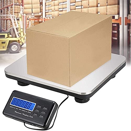 KOMFGT Postal Scales for Shipping Packages Shipping Scale 300Kg Digital Postal Scale Heavy Duty Portable Platform LCD Industrial Floor Scale Pet Weighing