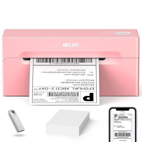 Nelko Bluetooth Thermal Shipping Label Printer, 4x6 Thermal Label Printer