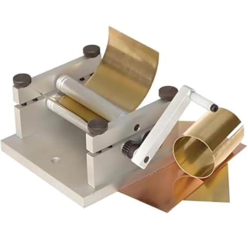 STDZQCWY Manual Sheet Metal Rolling Machine, DIY Hand Crank Bending Roller, 60mm Max Working Width, for Soft Metal Sheet and Tubing, Model Making Bench Top Rolling Tool