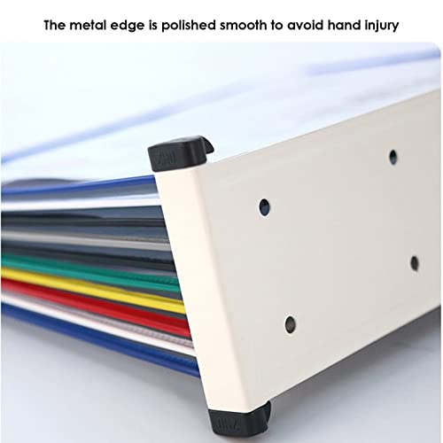 NUHSLF Wall Mount Catalog Display Rack - Wall Mount Reference and Display System, 10 Double Sided Pockets Document Organizer Binder, PVC and Metal Wall Mounted Reference and Dis(Black)