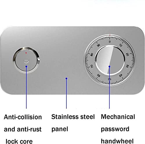 ntumLeap Safe S Box,Home S,S Lock Box Small Fireproof Steel Small Wall-Mounted Security Box with Key Home Office,Business Hotel Secur Safe,