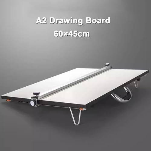 piudoiliy A2 Drawing Board,Easily Adjustable Drafting and Architecture Tool, with Parallel Ruler, for Students and Professionals