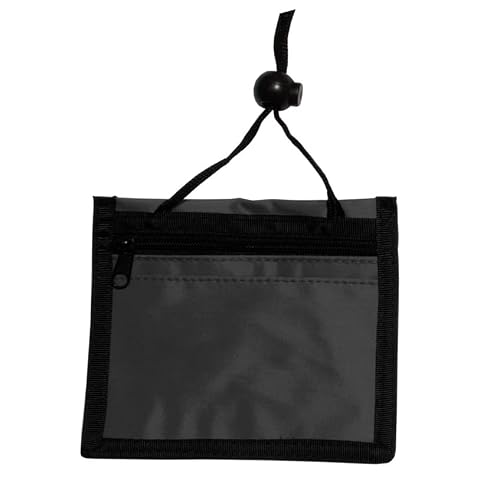 Pack of 100-3-Pocket Credential Wallet Style Badge Holder with Adjustable Cord Lock