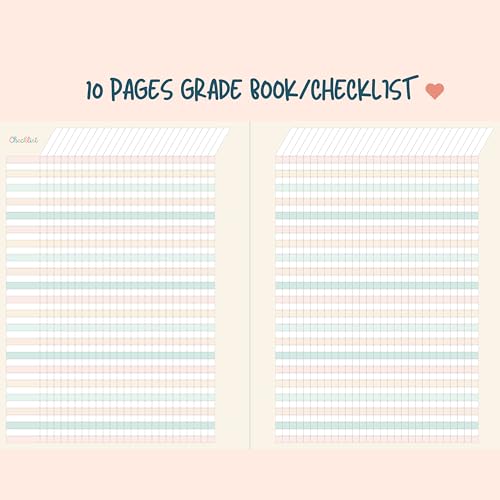 Teacher Planner 2026-2027, Horizontal Lesson Plan Book for Teachers | Pastel Striped, 8.5" x 11" | Weekly & Monthly Academic Year Lesson Planner, July 2026-June 2027 | Stickers & Bookmark