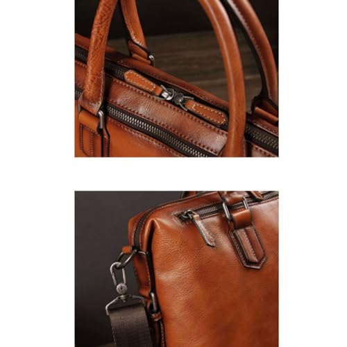 STBTOO Luggage Bags Messenger Bags Men's Leather Shoulder Bags Briefcases Handbags Laptop Bags Casual Daypacks(1)