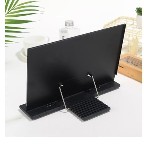 LWECMGSA Black Book Stand Metal Reading Rack Plastic Holder