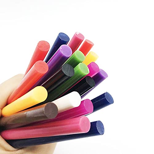 ZTBH Hot Melt Glue Sticks Mix Colorful 7x100MM Hot Melt Glue Sticks, for Electric Glue Gun Craft Hand Repair Accessories Melt Glue Stick