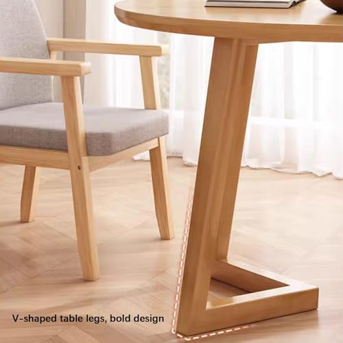 DESALAI Reception Table, Conference Table with Chairs, Negotiation Table and Chair Set, Small Conference Room Tables That Save Space, Useful for Living Room(Brown,80CM/31.5IN)