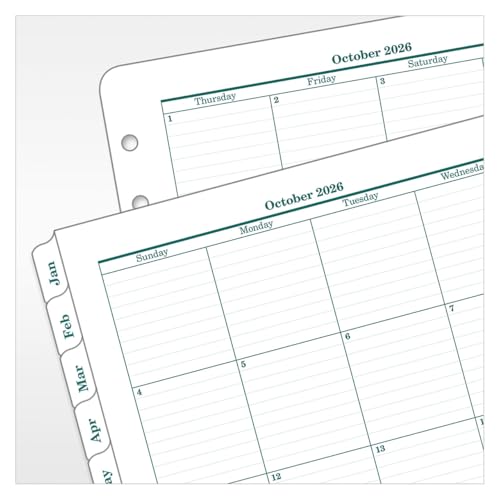 FranklinCovey - Original Two Page Per Day Ring-Bound Planner (Oct 2026 - Sep 2027, Monarch)