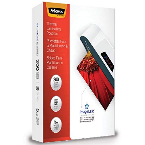 Fellowes ImageLast™ Thermal Laminating Sheets, Letter Size, 5 Mil, 200pk