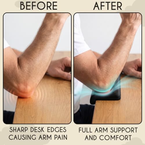 Desk Edge Cushion, Extra Long 28 Inch Arm Rest Pad for Desk, Memory Foam
