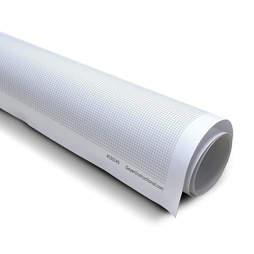 Geyer Instructional Products - 36" x 120" Large Graph Paper Roll, 1/8" Black Grid, Ideal for School Classroom Graphing, Designing Blueprints and Floorplans, Tabletop Gaming and Custom Mapping